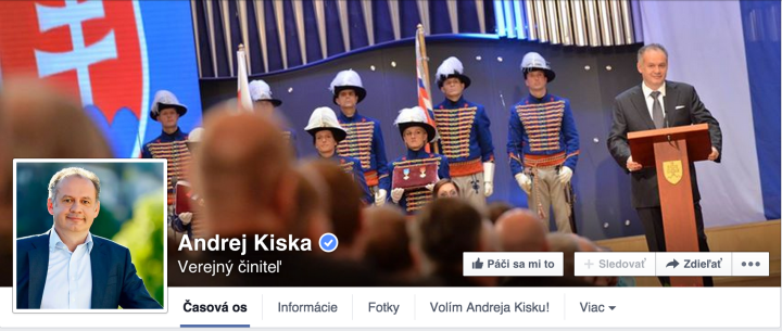 Titulná fotka Facebook Andrej Kiska