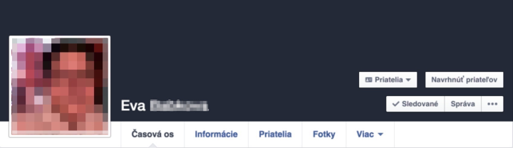 Facebook profil bez titulnej fotky