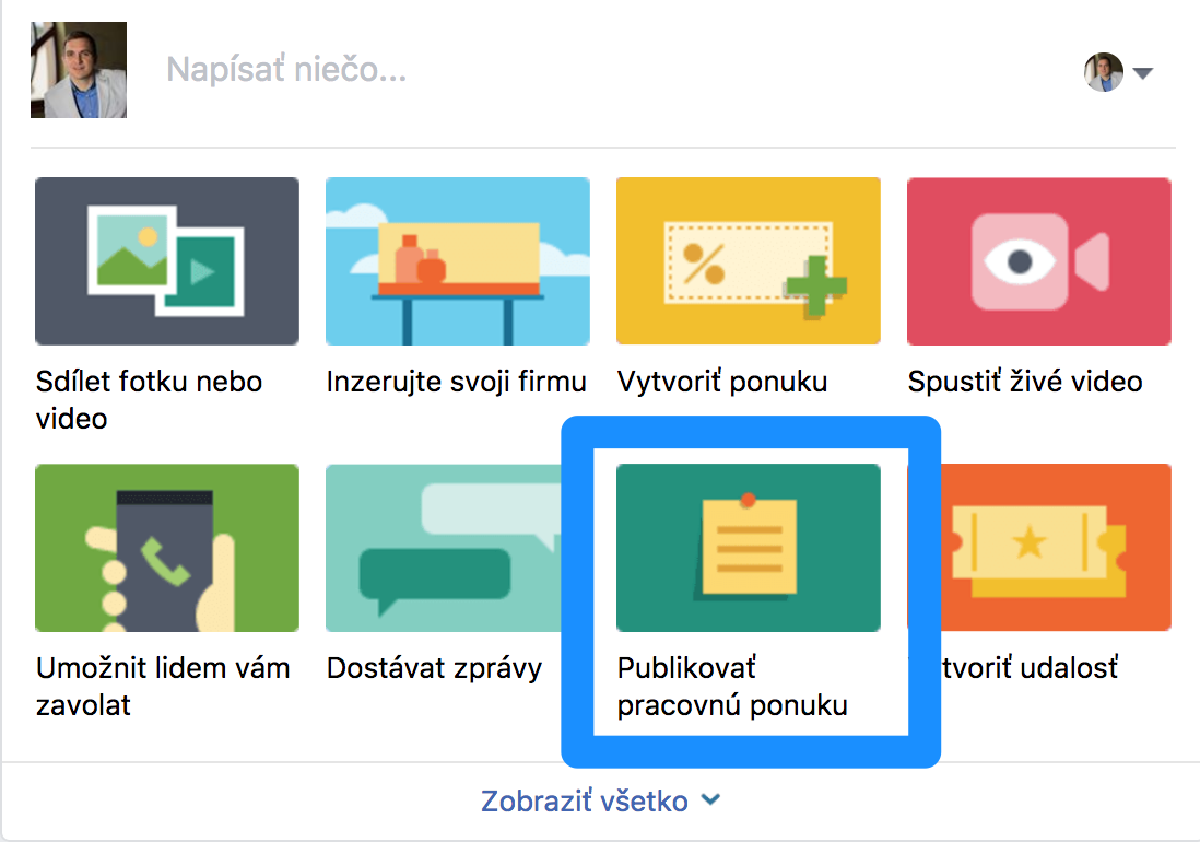 ako publikovať pracovnú ponuku - krok č. 1